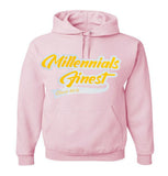 2020 Millennials Finest Patched Chenille Unisex Hoodies Pink